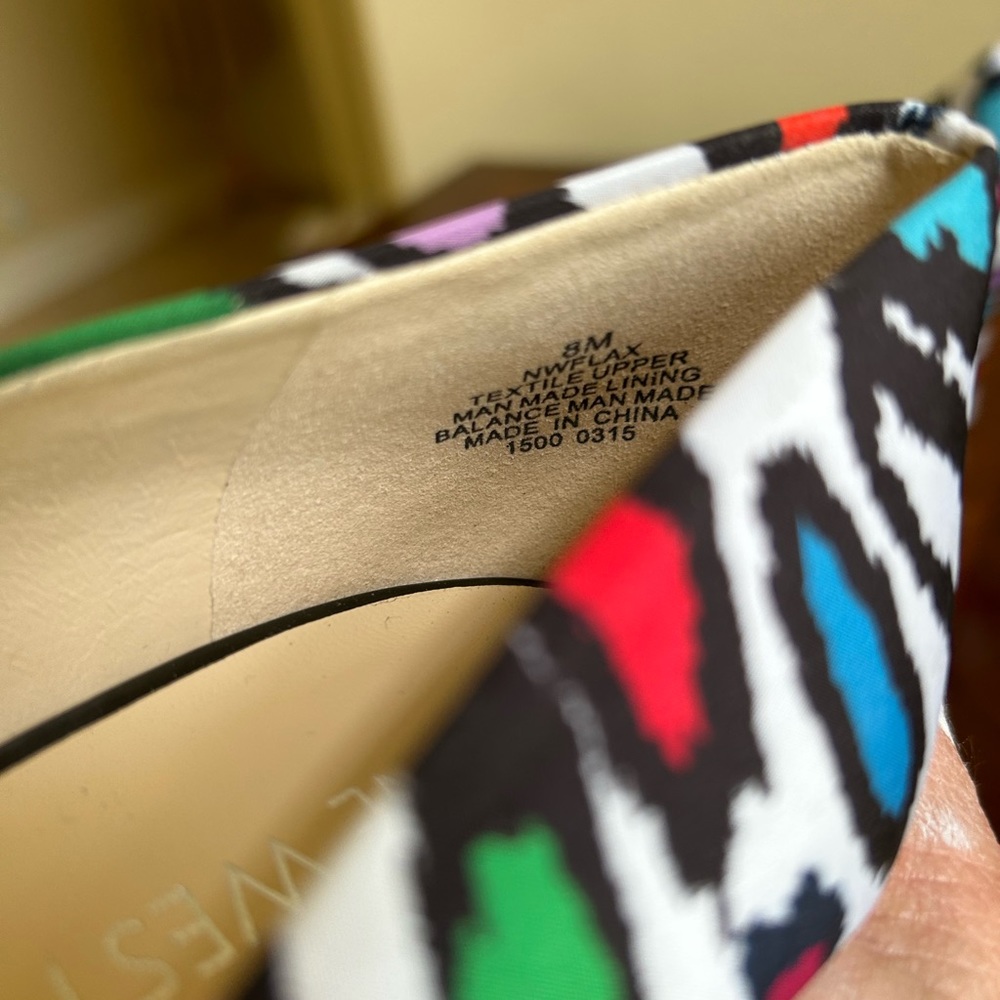 Nine West colorful 80s pattern heels - Picture 5 of 7